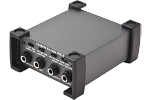 Btuty Unité DI-Box passive 2 canaux éliminateur de bourdonnement 6,35 mm instrument Direct Box vers XLR Professionnel Impédance Transformation Audio Isolateur DI Direct Box