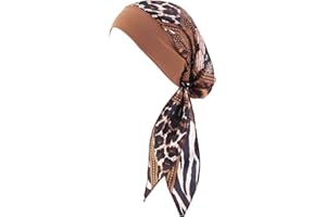 YONKOUNY Chimio Turban Femmes Été Élégante Coiffure Couleur Unie Mousseline Bandana Casquette Cancer Confortable Tissu Bonnet de Nuit Pour Chimiothérapie, La Perte de Cheveux, Le Sommeil