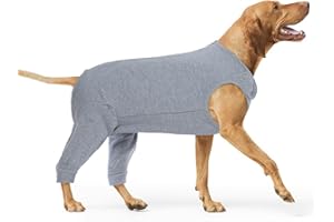 PUMYPOREITY Body Chien, Body Post Operatoire Femelle Combinaison après Chirurgie Combinaison d’Opération de Chien Vêtements Chirurgicaux Anti-Léchage Gilet Post-Opératoire(Gris, 2XL)