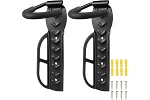 HIHIDAY Bike Rack for Garage Wall Mount 2 Pack Vertical Bike Hooks Bicycle Hanging Hooks for Indoor Storage Shed-Easy to install Use Heavy Duty Holds up to 65 lb with Screws(BLACK)