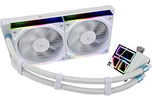 Thermalright Frozen Infinity 240 WHITE - Raffreddatore a liquido per CPU, doppia ventola PMM da 2000 giri/min, per CPU Aio AM4/AM5 e Intel LGA115X/2011/1700/1851, Infinity Mirror