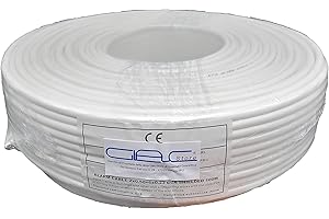 Glac Store® - Cable de alarma con 8 hilos, bobina de 6 x 0,22 + 2 x 0,50 mm, 6 + 2 rollos de 100 metros, CCA blindado profesional, certificado antipropagación en caso de incendio