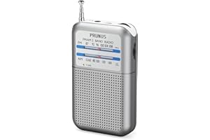 PRUNUS DE-333 Mini Radio Portable,FM/AM Poste Radio a Pile avec Indicateur de Signal, Excellente Réception, PetiteRadio de Poche pour la Marche et Le Camping(AAA)