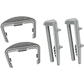 Plastic Front + Rear Rail End Caps for Spares2go Backhoe Dishwasher