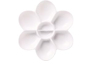 Liquitex Palette de mélange Acrylique pour peintures à l'huile ou peintures acryliques, Fleurs, Blanc, Plastique, Universelle, Grandes cavités, Facile à Nettoyer