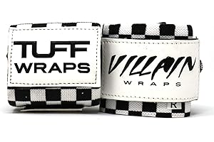 TuffWraps Villain Sidekick Wrist Wraps - No Thumb Loop Lifting Straps - Wrist Straps For Men & Women. Gym, Crossfit, Power Lifting, Body Building, Weightlifting, Deadlift