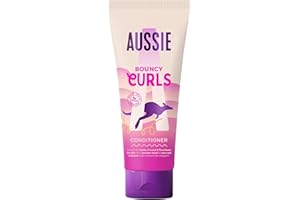 Aussie Acondicionador Hidratante Bouncy Curls | Para Cabello Seco, Ondulado Y Rizado | Aceite De Coco, Jojoba Y Nuez De Macadamia | Fórmula Vegana Sin Maltrato Animal | Hidratación Diaria