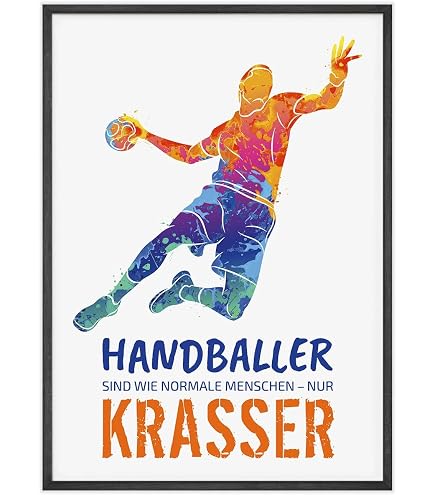 Vintage Sport Handball Leinwand-Bild, 50x70 Cm Ungerahmt - Wandkunst Für Wohnzimmer, Jungenzimmer Oder Büro
