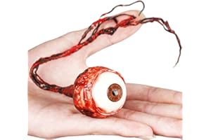 molezu Braun Ausgerissener Augapfel, Horror Blutige Simulation Augen Braun, Gruselige handgemachte Augenkugeln, Gruselige Halloween Dekorationen für Party