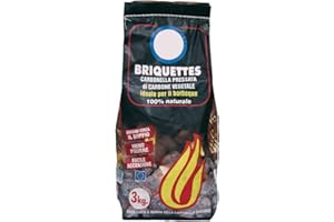 EL GAUCHO CARBONE CARBONELLA BRIQUETTE CAMINETTI BARBECUE GRILL KG. 3