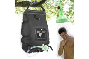JINYOMFLY 20L Sac de Douche Solaire Camping -Tête de Douche Chauffe Eau Solaire,Sac de Douche Solaire Portable,Voyage Douche d'eau Chaude avec Pommeau de Douche,pour Survie/Extérieur/Jardin/Randonnée