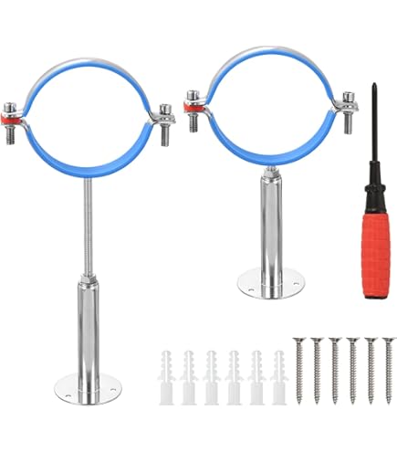 Yaocom Edelstahl-Rohrschellen Set – 8 Stück, Für Rohre Ø 20–22 Mm, Höhe 50–100 Mm Verstellbar