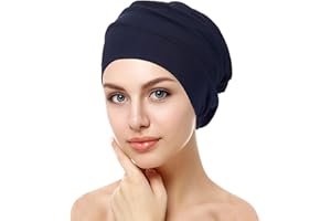 VUCDXOP Elegante Cotton cap Donna, Chemioterapia Cappello da Donna Pieghe Turbante Bandana di Chemio Dormire Berretto Beanie