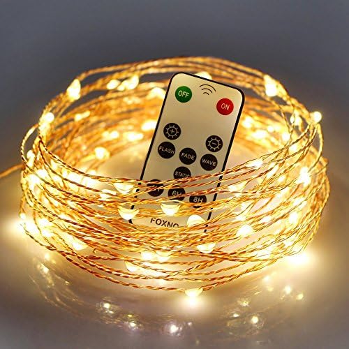 LED String light,Honglee100 LEDs 33ft 10M Fairy Lights with Remote Controller USB Operated Starry Lights Waterproof String Lights LED Flexible Bendable Wire Lights Rope Lights for Christmas (Warm white)