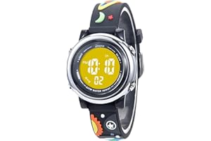 Mamiddle Kinderuhr Digital für Jungen Mädchen 3ATM Wasserdicht Kinder Armbanduhr mit Wecker Datum Stoppuhr Kinder Uhr für 3-10 Jahre