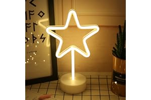 XRR Luz de neón, Estrella Señales luminosas neón Luz de noche USB o Pilas alimentada LED Iluminación nocturna de neón para Navidad, fiesta, bar, decoración de boda