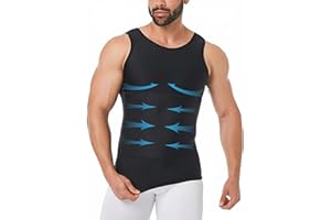viiotu Compression Vest Men, Men's Gynecomastia Shapewear Vest - Slimming Undershirts for Chest Flattening & Tummy Control- Change in Seconds