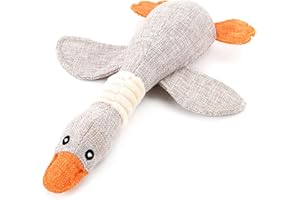 VITSCAN CCCompany Juguetes para Perros para masticadores agresivos, indestructibles de Raza grande y Ganso chirriante para Razas Grandes (Gris)