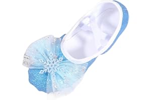 FGUUTYM Ballettschuhe Mädchen Balettschlappen Kinder Tanzschuhe,Ballett Trainings Schläppchen für Kinder Ballettschuhe Satin Geteilte Ledersohle Tanzschuhe Ballettschläppchen für Mädchen Yogaschuhe…