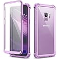 Dexnor Galaxy S9 Case with Screen Protector Clear Military Grade Rugged 360 Full Body Protective Shockproof Hard Back Cover Defender Heavy Duty Bumper Case for Samsung Galaxy S9 - Purple