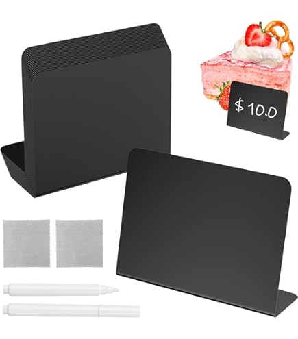 Mini Tableau Noir: 24 Pièces Panneaux, Ardoise Craie Avec Support Pour