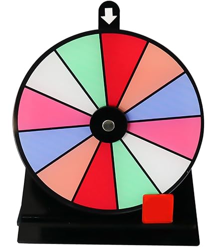 Roue De La Fortune 30 Cm à Personnaliser - 12 Compartiments - Avec Marqueur Et Gomme - Pour Jeux, Tirages Au Sort, Fêtes - 9