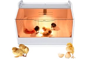 SUDEG Geflügel Kükenbrüter Brutbox Ausrüstung,Tech Kükenaufzuchtbox Komplettset,Kleintiere Manuelle Inkubatorheizung, mit Transparente Öffnung,Hühnerbrutkasten Heimbrutkasten für Hühnerenten,Vögel