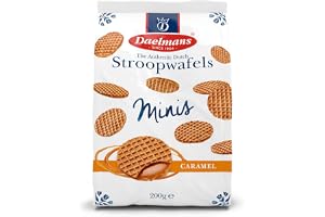 Daelmans Mini Stroopwafels Karamell i Cellopåse | Inga artificiella tillsatser, traditionellt recept sedan 1904, perfekta till kaffe