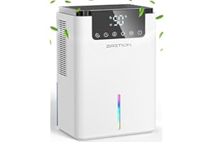 Luftentfeuchter Elektrisch, ZASTION 2200ml Entfeuchter Raumentfeuchter Leise Dehumidifier Mit Funktion Abtauen & Schlafmodus, Luftreinigung und Gegen Feuchtigkeit, Ideal für Kleiderschrank