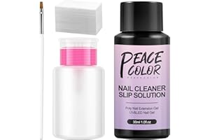 PEACECOLOR 30ml Slip Solution para Poly Extension Gel de Unas, Líquido Construcción de Uñas Solución Líquida Uñas U-V/LED