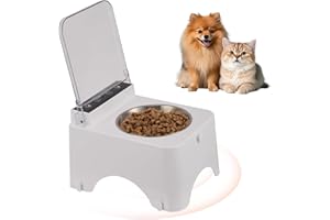 MAKDLY Automatic Cat Feeder,Smart Auto Pet Feeder for Cats & Dogs with Infrared Sensor Cover,Food Dispenser with Removable Bowl for Wet Dry Food,2000mAh Rechargeable Moisture Proof Automatic Pet Feeder
