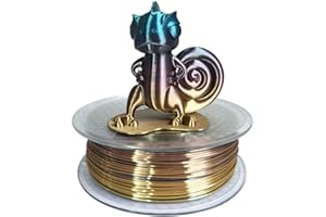 3D Printer Filament Silk Rainbow PLA Filamentt 1.75mm 1KG Multicolor Gradually Changing Color PLA Rainbow Multicolored Shiny Metallic PLA Gradient Filament CC3D