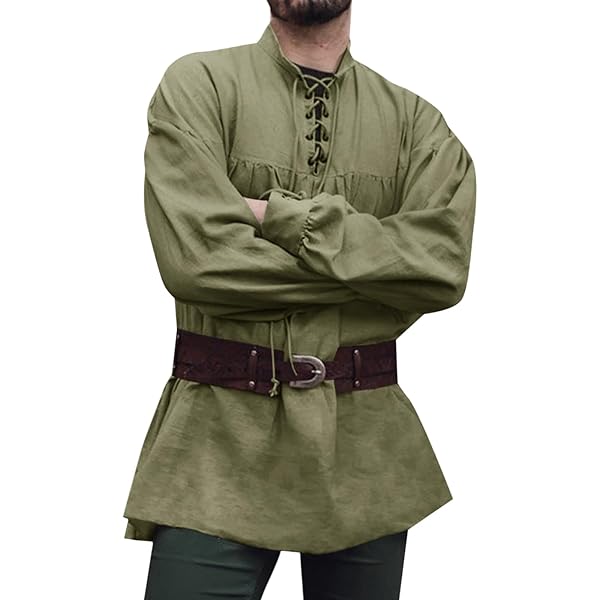 Leonardo Carbone® Frédéric middeleeuws overhemd, middeleeuwse kleding, middeleeuws overhemd voor heren, LARP-kleding, festivaloutfit voor heren