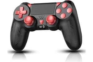 Bonacell Manette sans fil pour Ps-4 Gamepad avec capteur de mouvement 6 axes Turbo Touch Pad Joystick pour P-s4/Pro/Slim/PC Windows