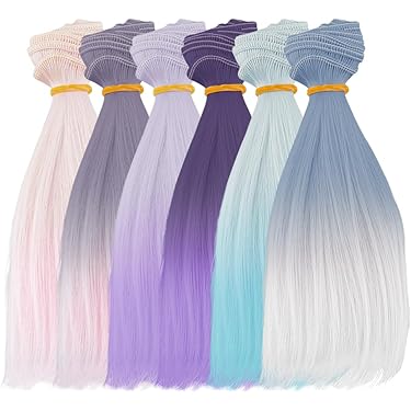 Parrucche Per Bambole DICOSMETIC - 6 Pezzi, 15.5cm, Capelli Corti E Ricci, Per Fai Da Te E Riparazioni