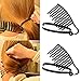 HuntGold 2Pcs Women DIY Fast Styling Volume Insets Hair Clip Boost Comb French Twist Maker