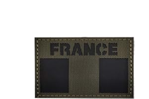 TOPPATCH Patch infrarouge réfléchissant drapeau de la France pour moto biker tactique militaire brassard pour voyage sac à dos chapeaux vestes uniforme d'équipe