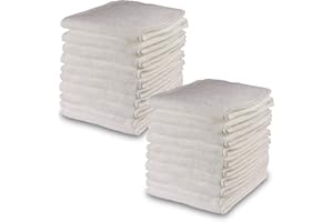 Littles & Bloomz, Reusable Cloth Nappy Inserts Booster, Microfibre, Pack of 20