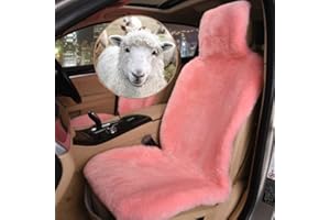 ALTLUE Real Sheepskin Car Seat Covers for Cars SUV Trucks Van RV Motorhome Front Seats Genuine Sheepskin Seat Covers fluffy Car Seat Covers Sheepskin Automotive Seat Covers - Universal (One Piece)