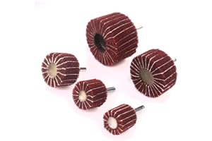 ATOPLEE 5pcs Mounted Interleaf Flap Wheels,240# Mounted Flap Wheels for Remove Rust and Weldding Burr Sanding and Finishing