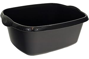 WHAM Casa prostokątna miska do mycia 39 cm, czarna, 12 litrów