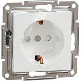 Schneider Electric Asfora EPH2970221D Schuko Socket 16 A Touch Protection Contact Protection Screw Terminals Recessed Plug Wh