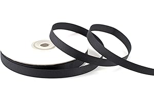 Creativery Ruban Gros Grain 10mm x 25m Noir