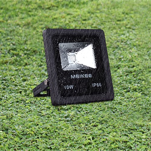 MeiKee 10W RGB Fluter Mit Fernbedienung und Farbwechsel, 16 Farben und 4 Beleuchtungsprogramme, Wasserdicht, Europäischer Stecker - 4