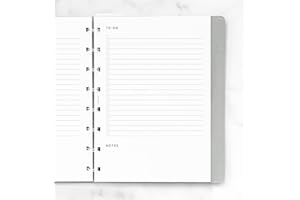 Filofax To Do A5 Formato Ricarica Inserire per Taccuino, Bianco