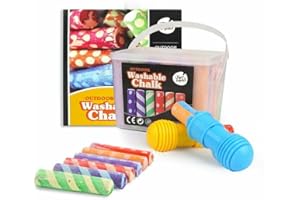 Jar Melo 922 JA90909 EA Washable Sidewalk Chalk-24 Colors Kit with 2 HOL, Multicolour