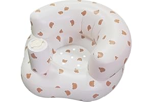 PORUPAEL Inflatable Baby Seat Portable Blow up Toddler Chair with Built-in Air Pump Inflatable Child Chair Baby Floor Seats for Babies 3-36 Months, Perfect for Travel Home Outdoor Use (Little Bear)