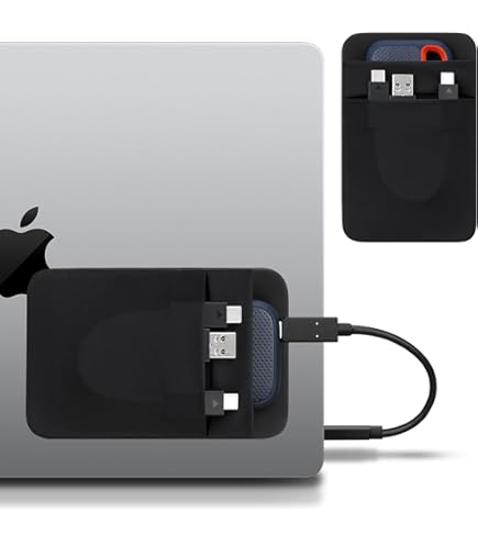 YINETTECH Zelfklevende Opbergzakken Voor Laptop - 2 Stuks, 15x11.5 Cm