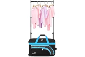 CYUREAY Dance Bag with Garment Rack, Bling Dance Bag, Collapsible Dance Competition Bags with Stand for Shows, Livestreamers, Travel, pink, Fashion