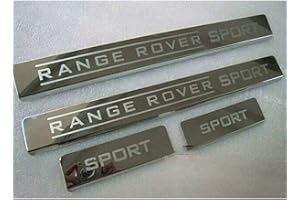 ENFILY 4Pcs Car Door Davanzale Kick Plates per Land Range Rover Sport L320 2006-2012, Acciaio inossidabile Benvenuto Pedale Soglia Copertura Pedale Antiscivolo Protezione Auto Accessori